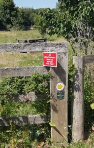 Public byway sign to Bishon Common, Bishopstone, Herefordshire