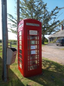 Bishopstone telephone box after painting
