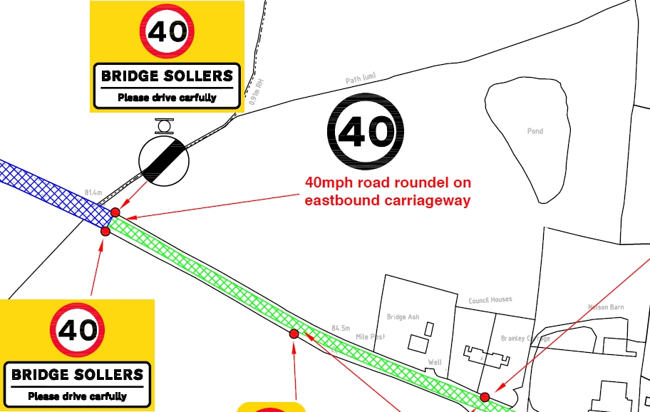Bridge Sollars proposed 40mph speed limit