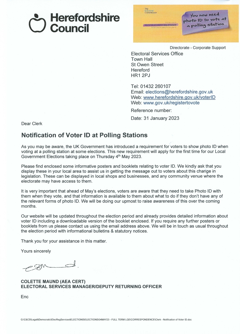 May 2023 elections now require photo ID to vote